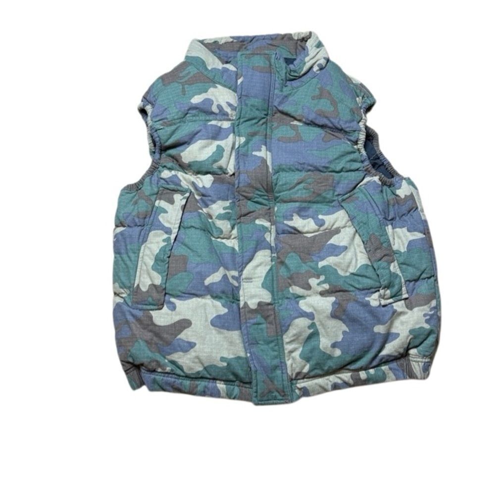 90s Vintage Marino Bay Men’s Camo Puffer Vest Medium